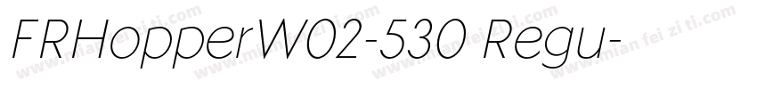 FRHopperW02-530 Regu字体转换